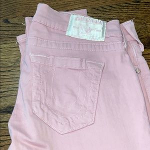 Pink rare true religion jeans